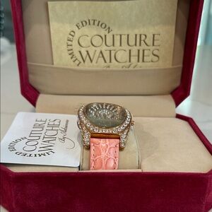 Adrienne Limited Edition Watch with Pink Strap and Silver Accents